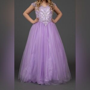 Bliss Lilac Girl’s Pageant Gown